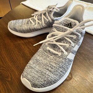 Adidas Womens Size 10 Cloudfoam Pure Gray Running Shoes Sneakers